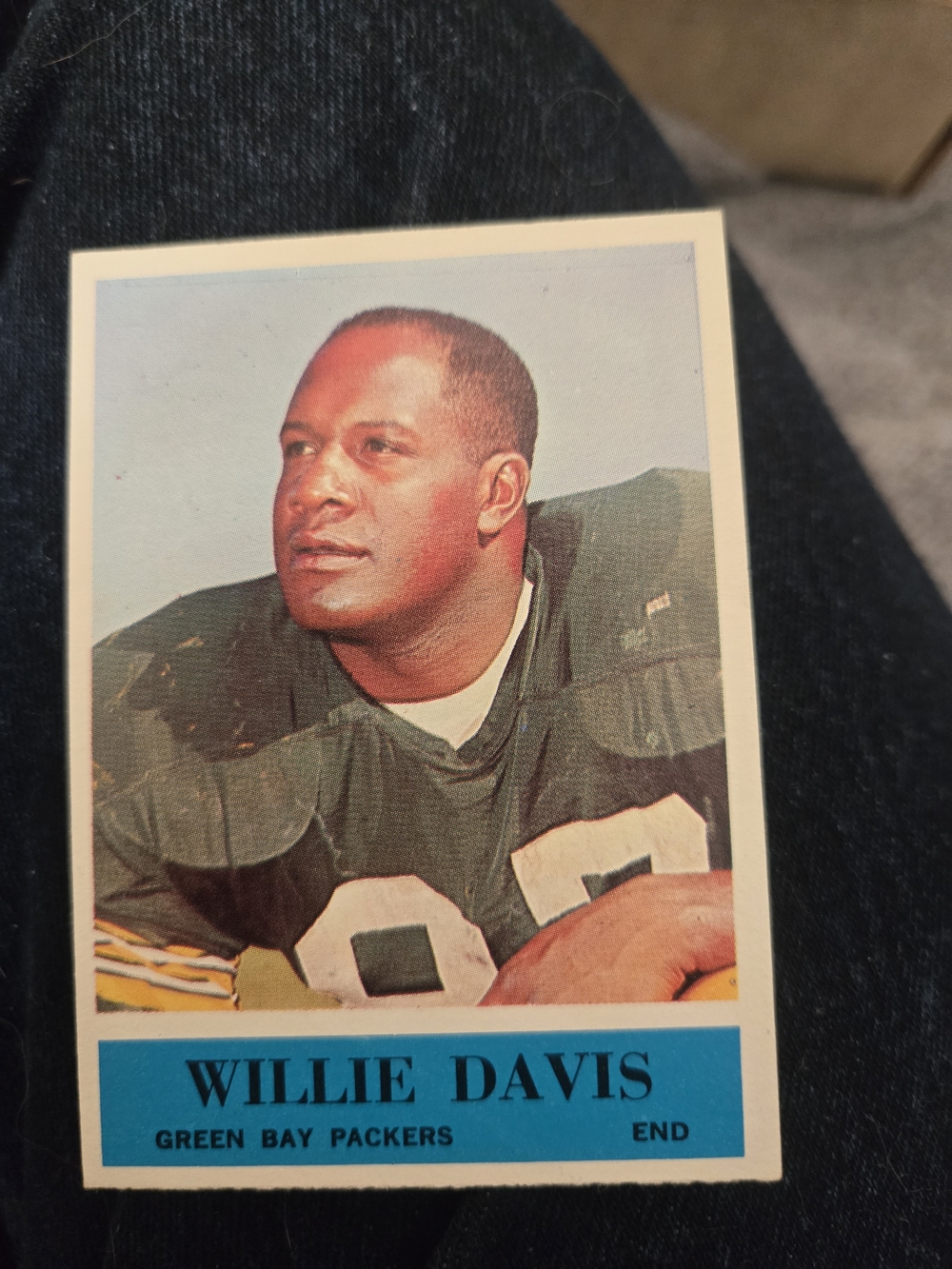Vintage Football Trading Card - Green and Blue